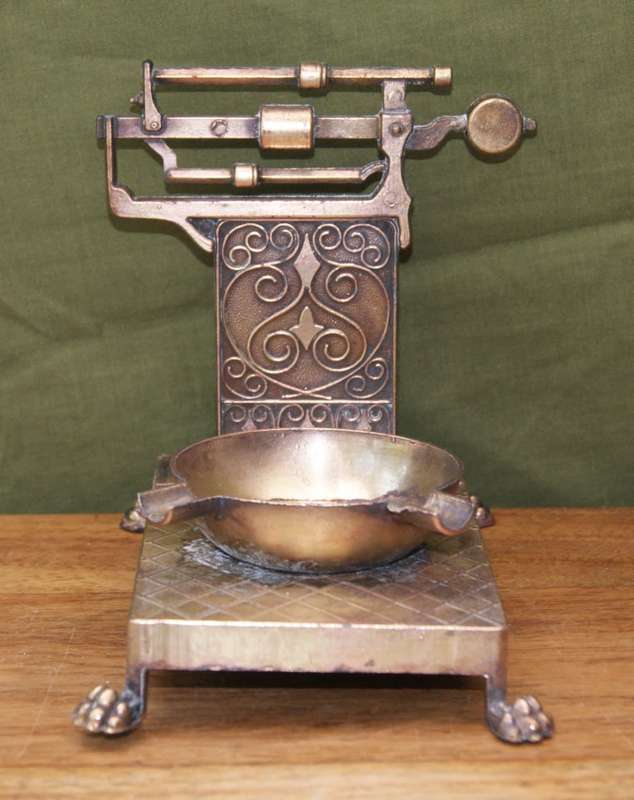 Gorgeous Vintage Brass Scale Ashtray