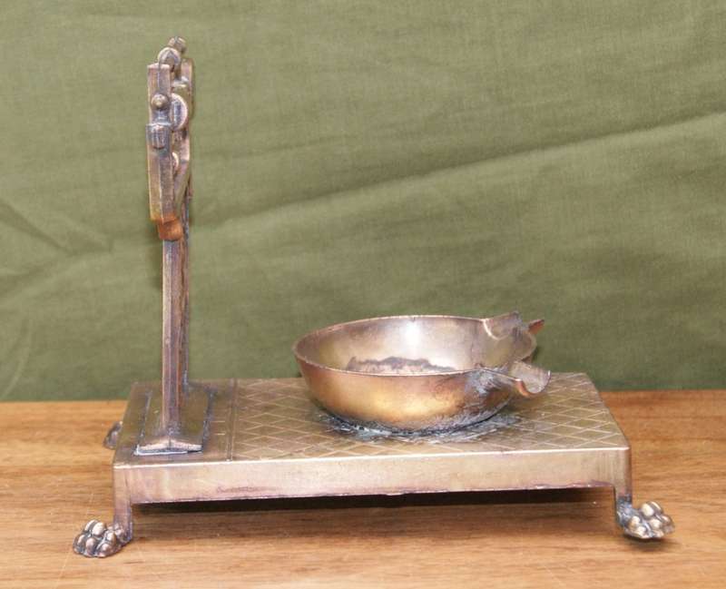 Gorgeous Vintage Brass Scale Ashtray