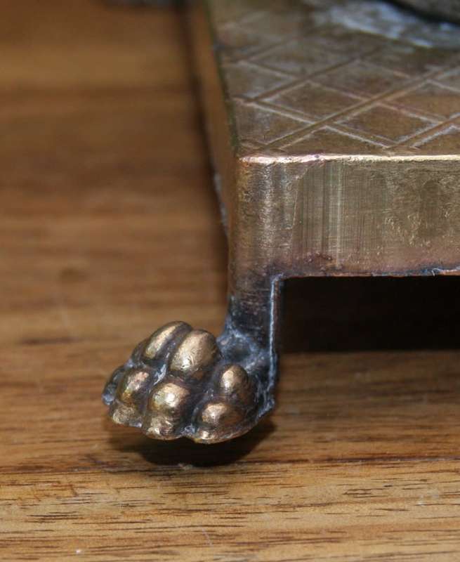 Gorgeous Vintage Brass Scale Ashtray