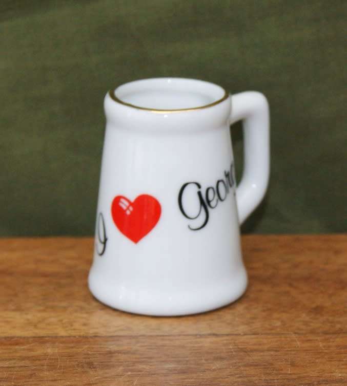 Miniature Royal Decor `I Love George` Beer Mug
