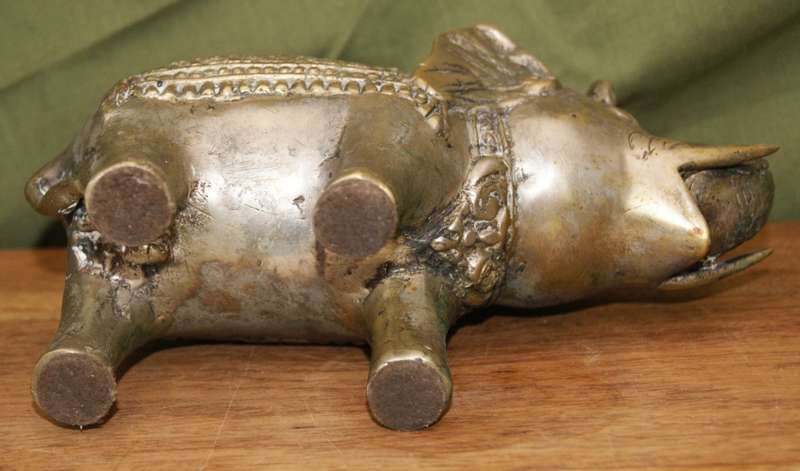 Vintage Cast Brass Indian Elephant
