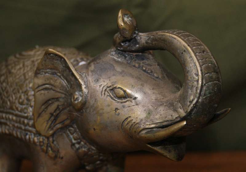Vintage Cast Brass Indian Elephant