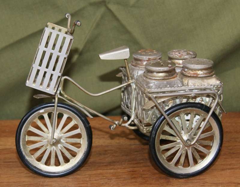 Vintage Bicycle Table Condiment Set