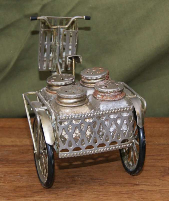 Vintage Bicycle Table Condiment Set