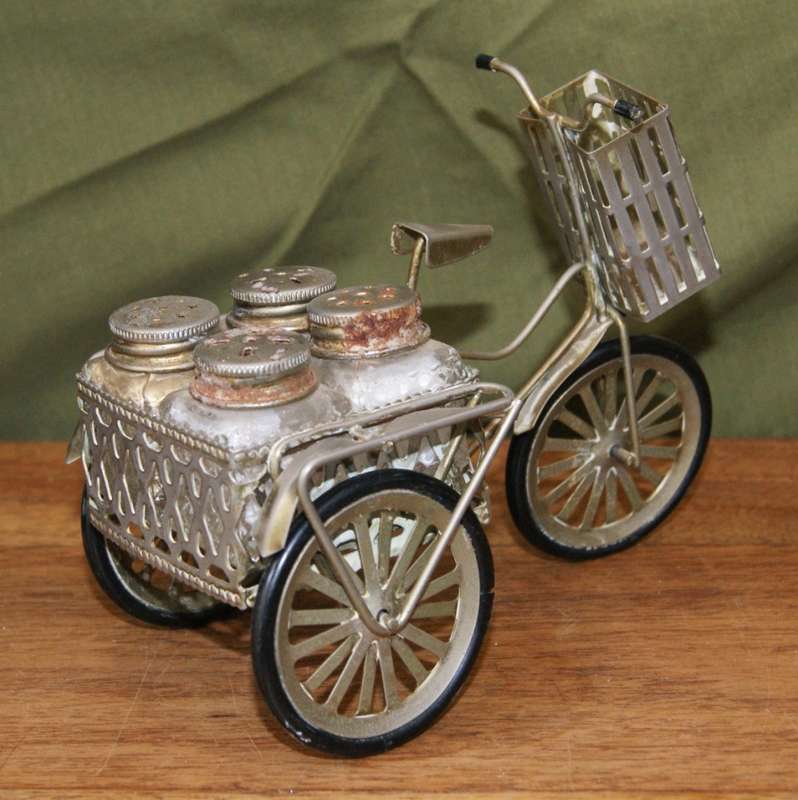 Vintage Bicycle Table Condiment Set
