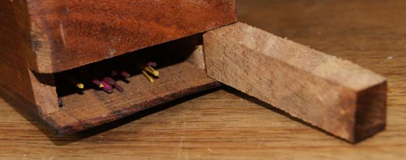 Solid Wood Incense Burner Box with Lid and Drawer