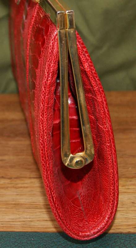 Vintage Fiorenza Ostrich Leather Clutch Bag