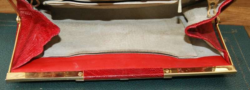 Vintage Fiorenza Ostrich Leather Clutch Bag