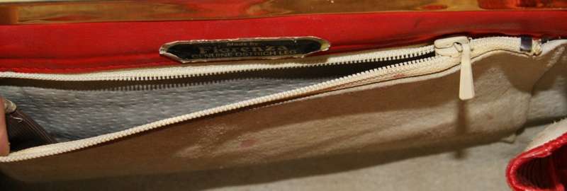 Vintage Fiorenza Ostrich Leather Clutch Bag