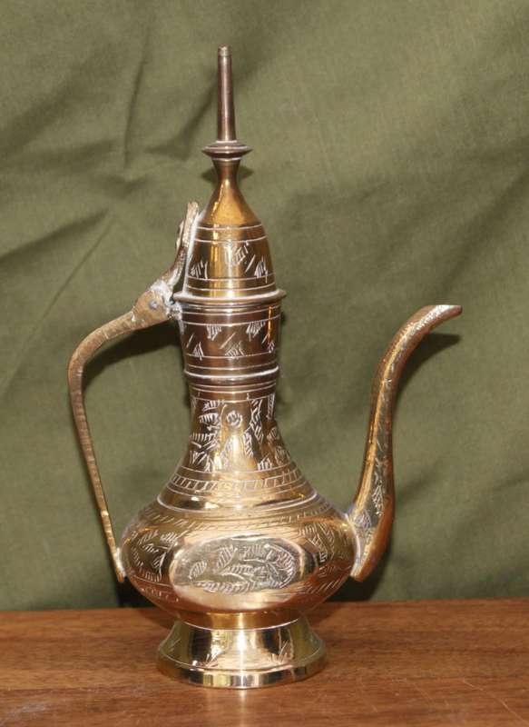 Vintage Small Hand Etched Turkish Teapot