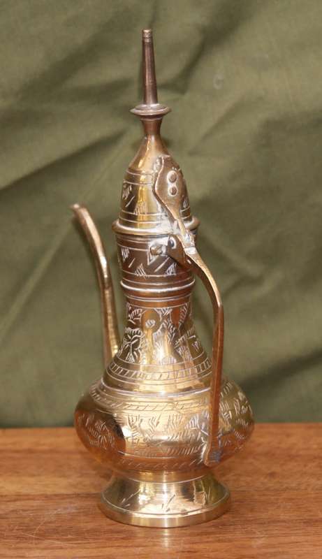 Vintage Small Hand Etched Turkish Teapot