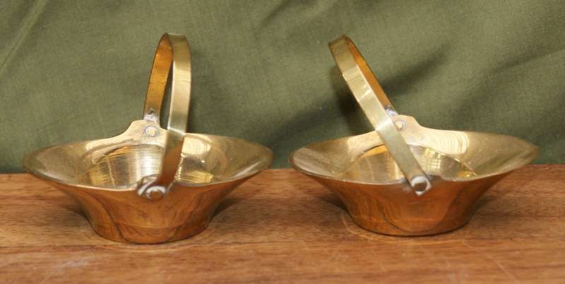 Pair of Brass Dishes with Handles