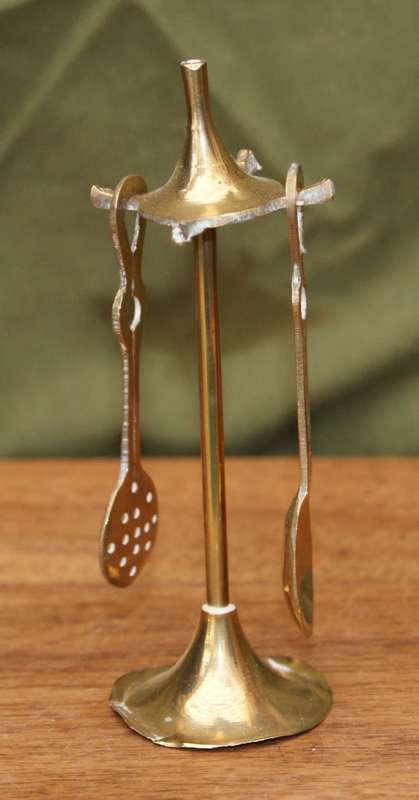 Vintage Miniature Brass Utensil Set