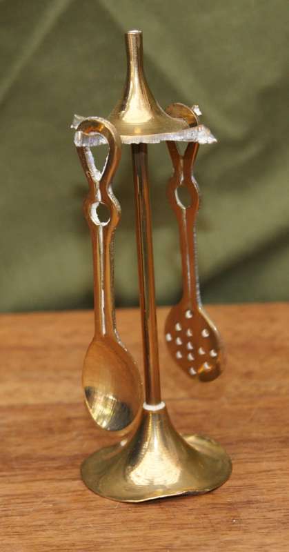 Vintage Miniature Brass Utensil Set