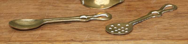 Vintage Miniature Brass Utensil Set