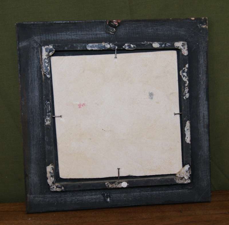 Wooden Frame with Hand Carved Sandstone Flower
