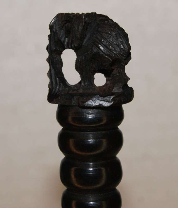 Hand Carved Ebony Pen with Elephant Atop @@@ CCCRRRAAAZZZYYY R1 START