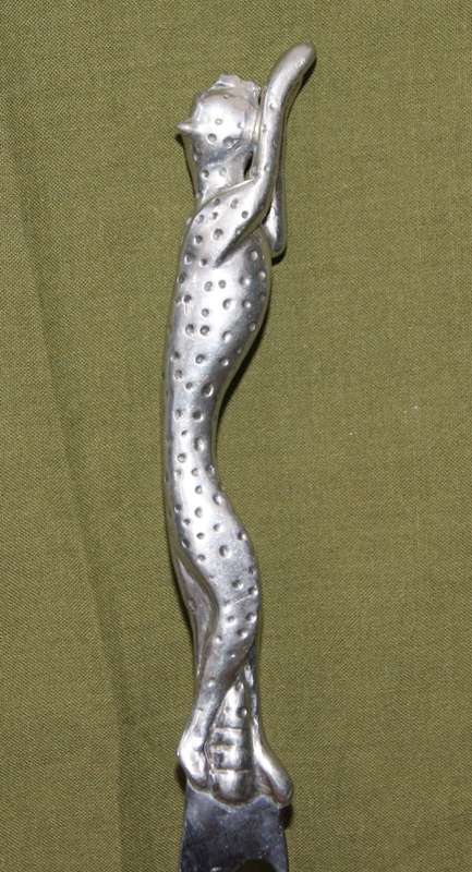 Pair of Cheetah Cheese Knives by Diana Carmichael