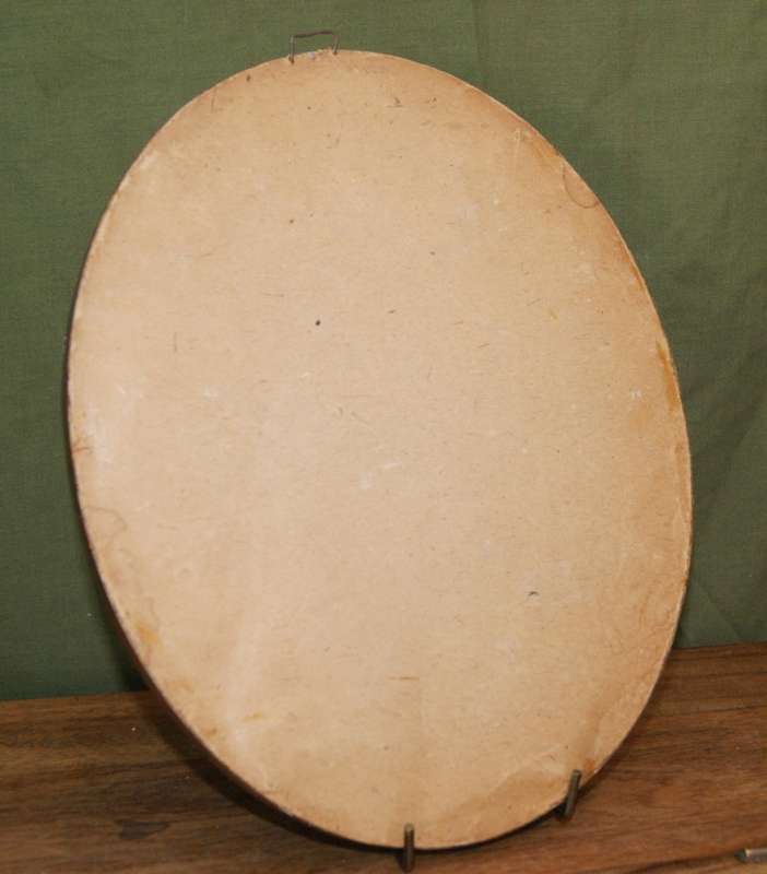 Vintage Oval Lady Needlework