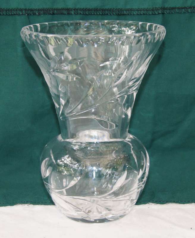 Rose Cut Crystal Vase