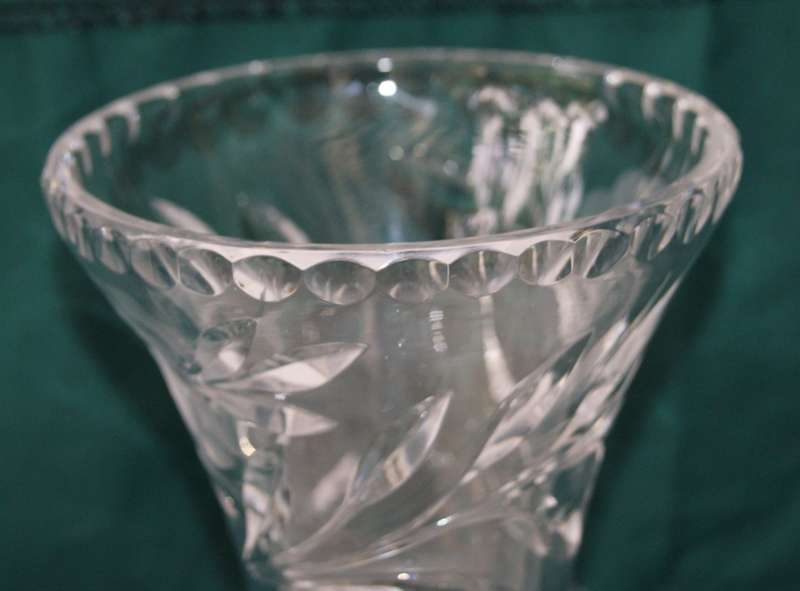 Rose Cut Crystal Vase