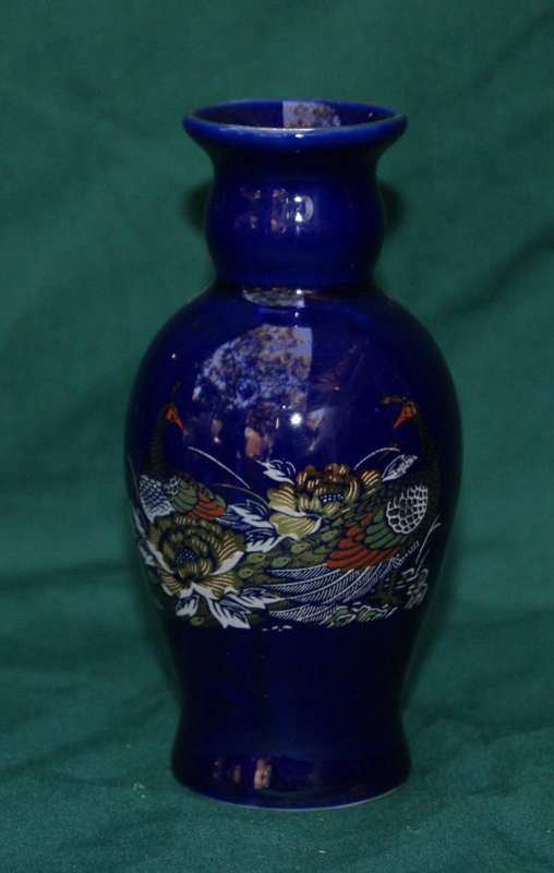 Vintage High Gloss Cobalt Blue Vase
