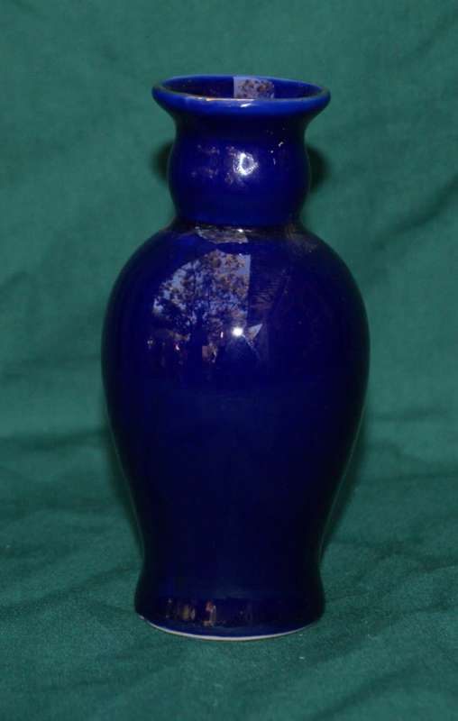 Vintage High Gloss Cobalt Blue Vase