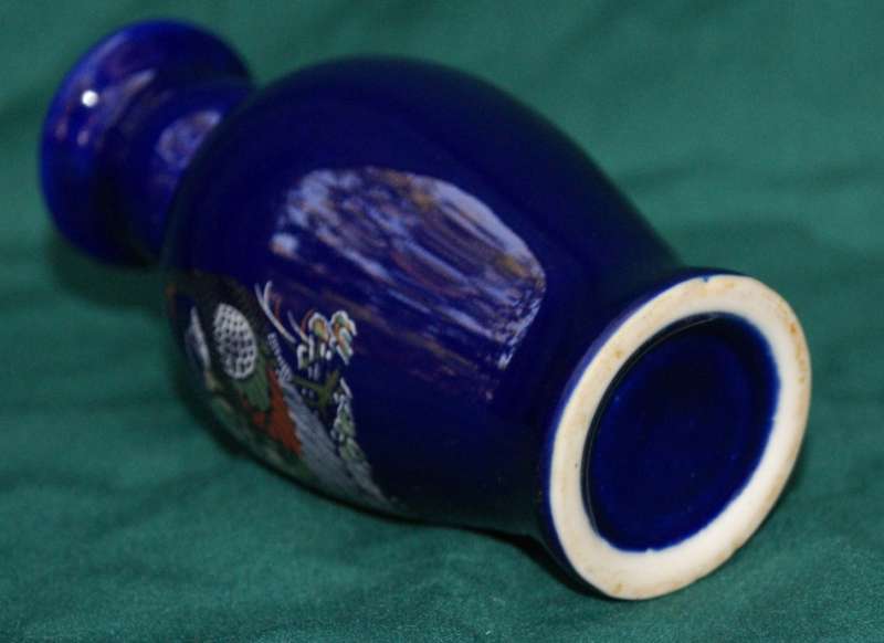 Vintage High Gloss Cobalt Blue Vase