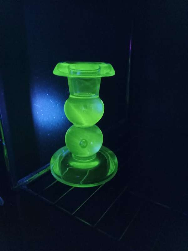Manganese Glass Candle Holder