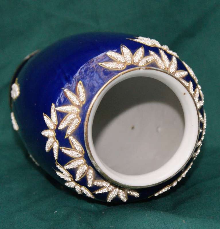 Comtesse Cobalt Blue Vase with Bamboo