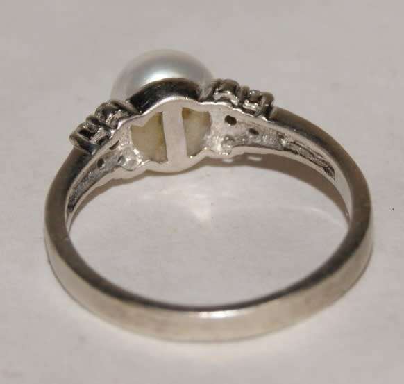 925 Silver Ring with Pearl and CZ @@@ CCCRRRAAAZZZYYY R1 START