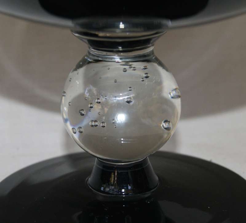 Vintage Purple and Clear Glass Pedestal Vase