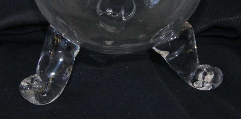 Tall Footed Vase with Scroll Feet