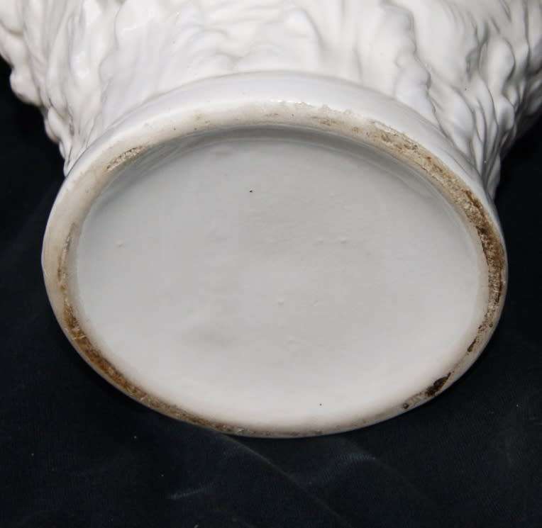Vintage Ornate White Urn with Cherubs