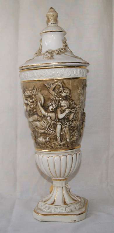 Large Vintage Capodimonte Urn