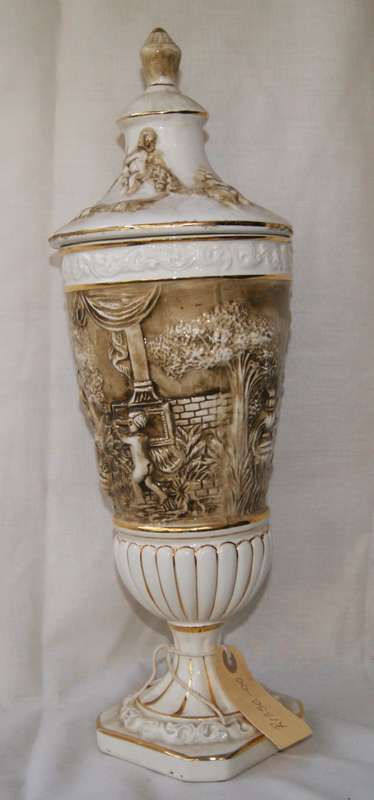 Large Vintage Capodimonte Urn