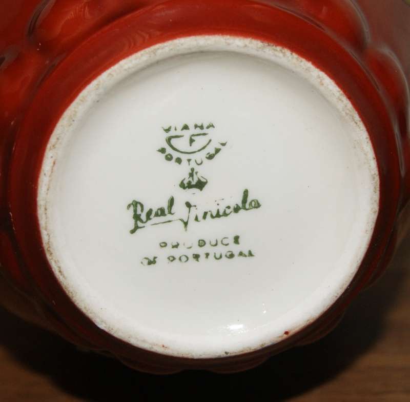 Vintage Ceramic Portuguese Wine Bottle