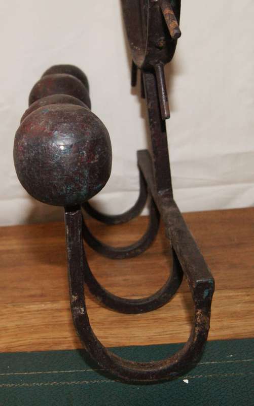 Vintage Hand Made Metal Wall Hanging Coat Rack