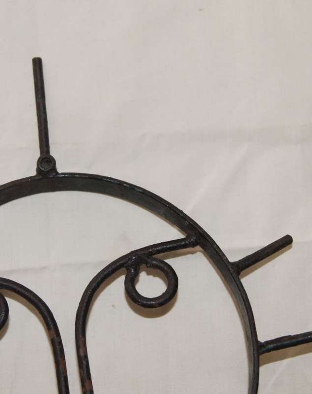 Vintage Hand Made Metal Wall Hanging Coat Rack
