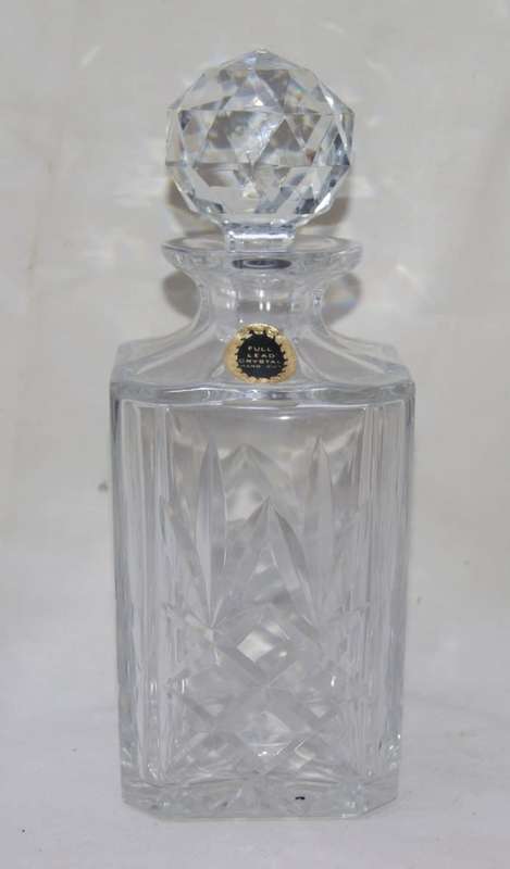 Vintage Full Lead Crystal Hand Cut Decanter
