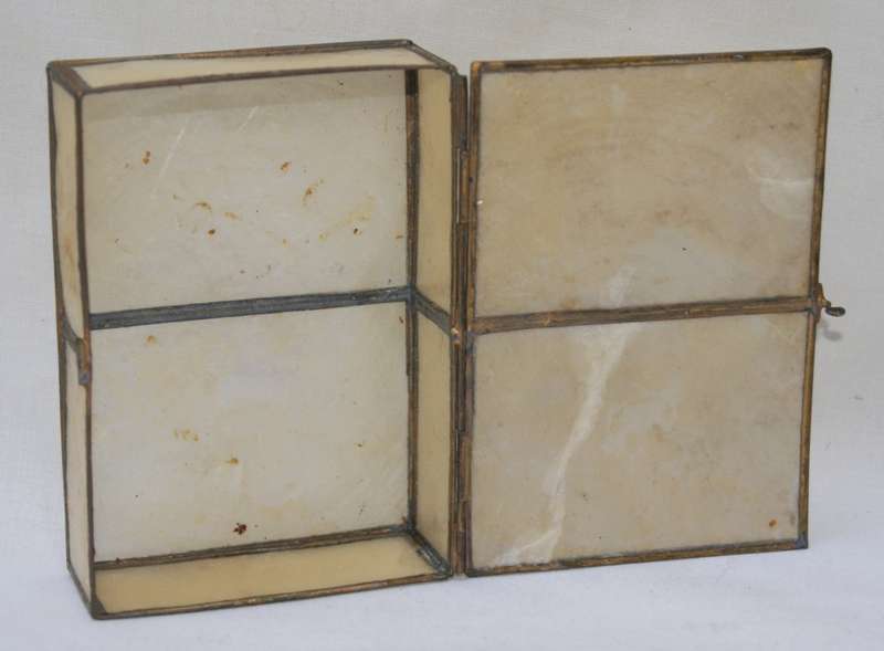 Vintage Brass and Shell Trinket Box/ Card Case