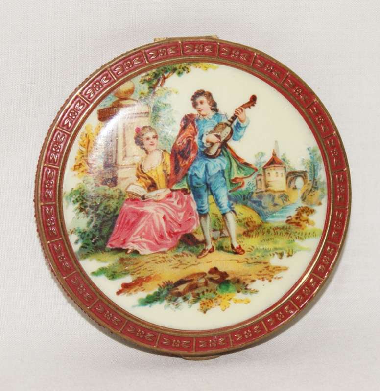 Vintage Limoges Style Powder Compact