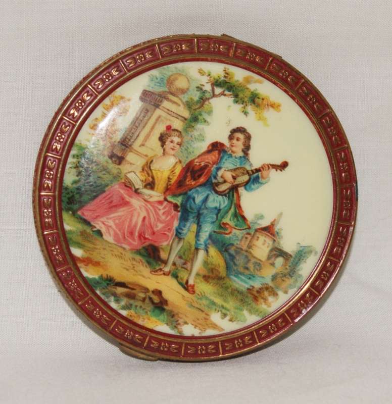 Vintage Limoges Style Powder Compact