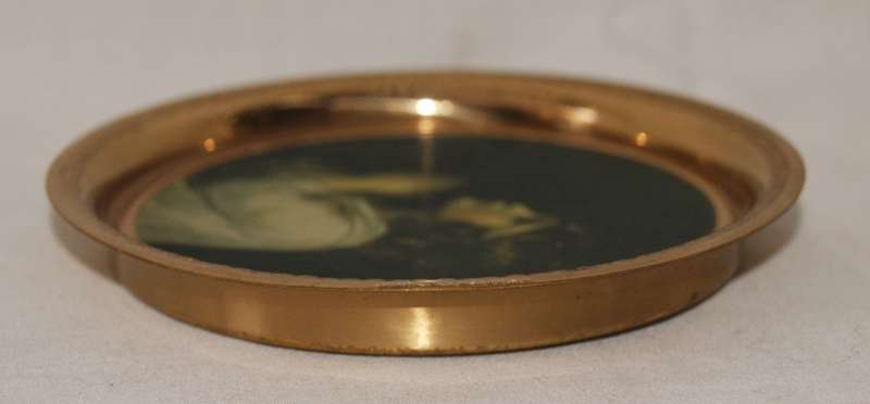 Brass Framed Silk Picture `Reynolds - The Young Samuel`