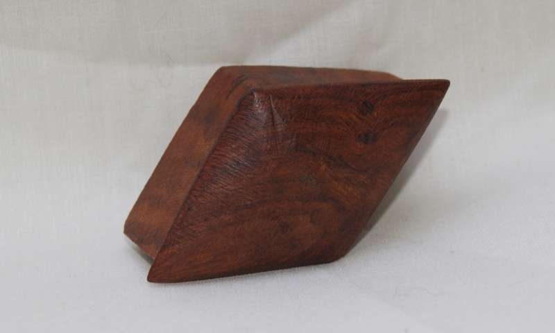 Hand Made Diamond Shaped Wooden Trinket Box