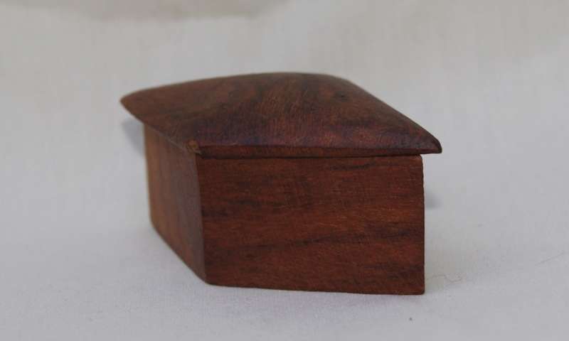 Hand Made Diamond Shaped Wooden Trinket Box