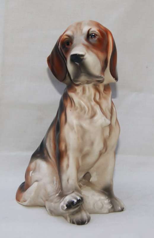 Vintage Ceramic Beagle Ornament