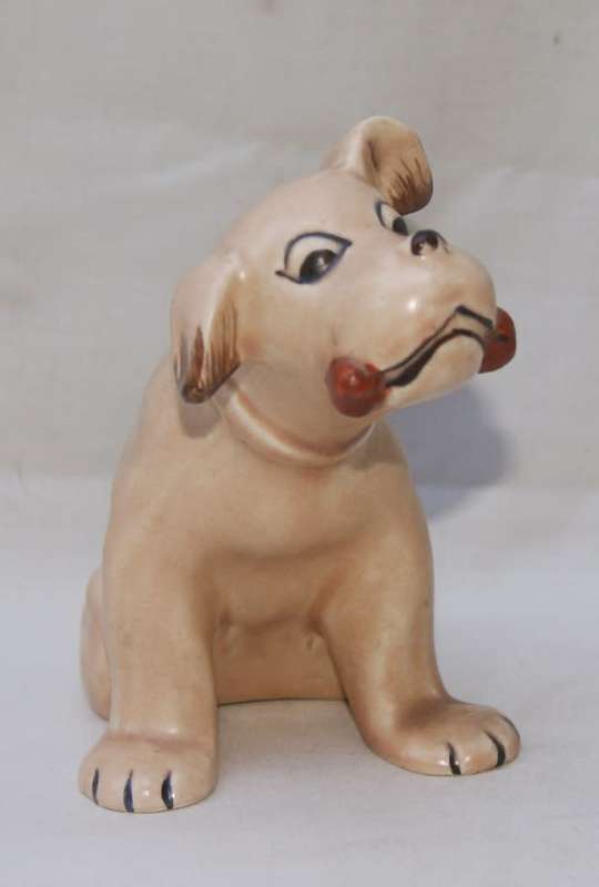 Vintage (Sylvac?) Dog with Bone Ornament