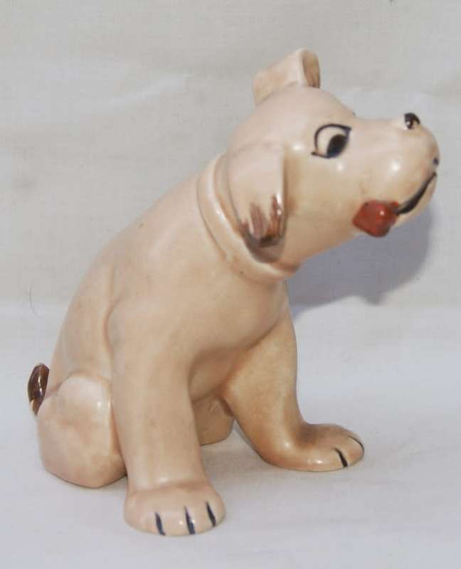 Vintage (Sylvac?) Dog with Bone Ornament