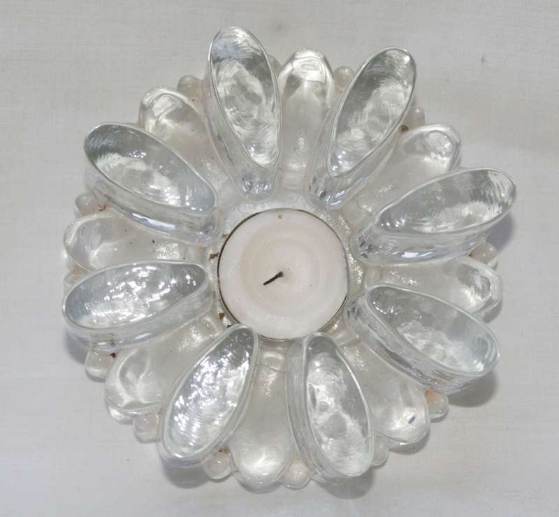 Vintage Heavy Glass Candle Votive
